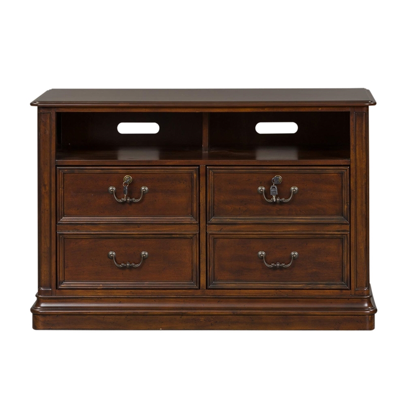 Pemberly Row Traditional Executive Media Lateral File in Espresso