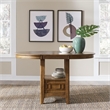 Pemberly Row Transitional Wood Pub Table in Oak