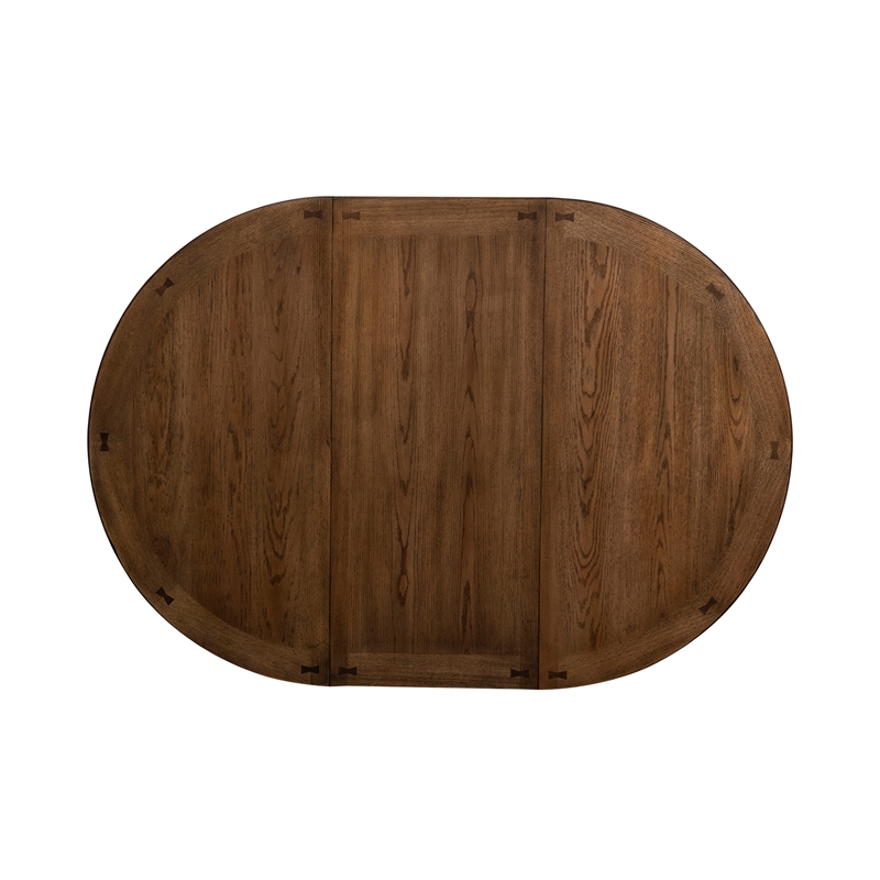 Pemberly Row Transitional Wood Pub Table in Oak