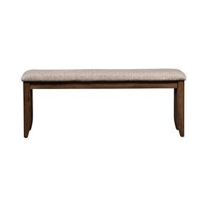 Pemberly Row Traditional Wood Dining Bench in Brown
