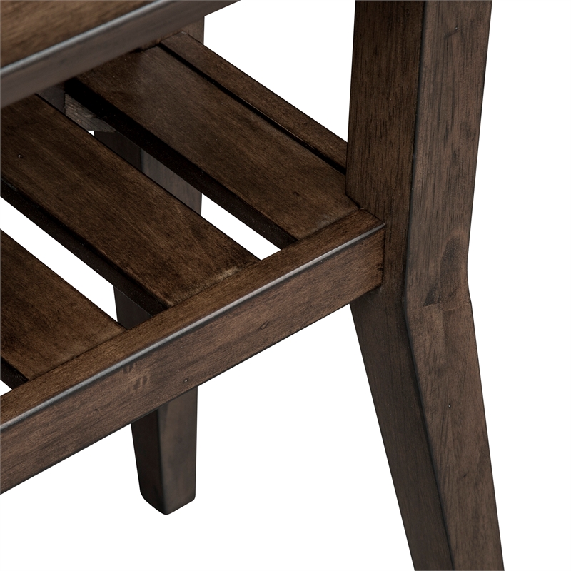 Pemberly Row Contemporary Wood Sofa Table in Brown