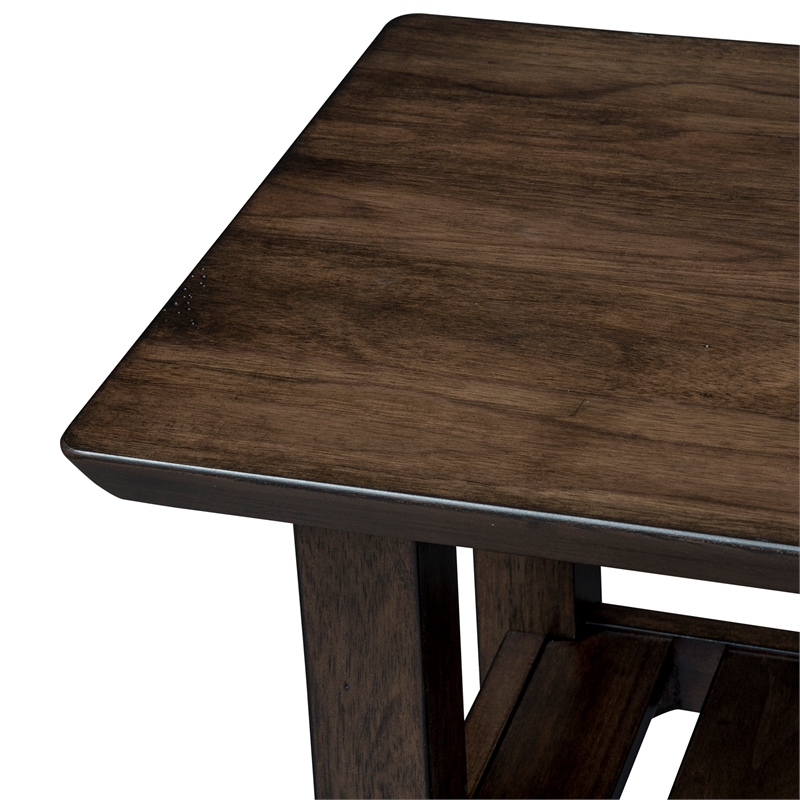 Pemberly Row Contemporary Wood Sofa Table in Brown