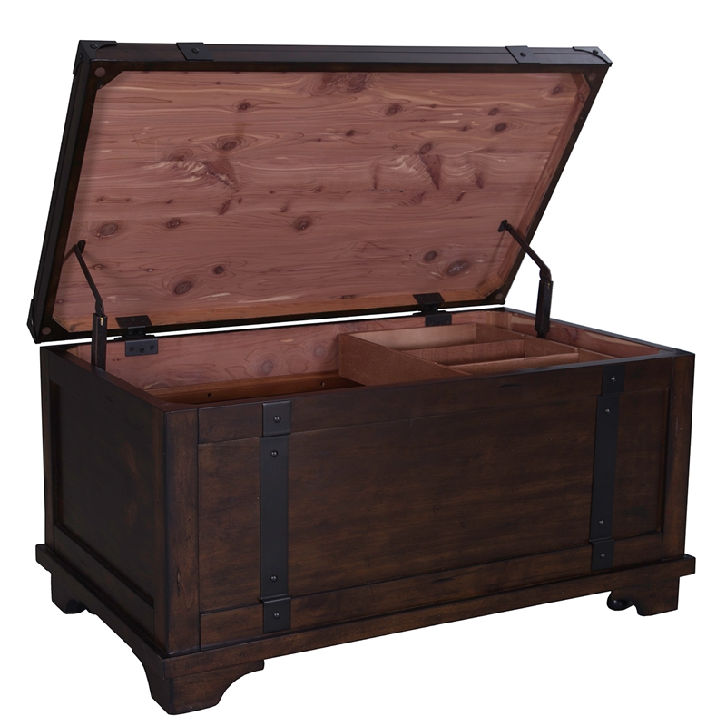 Pemberly Row Contemporary Wood 3 Piece Set in Mahogany