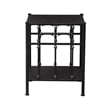 Pemberly Row Modern Open Wood Night Stand in Black