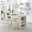 Pemberly Row Transitional Wood 5 Piece Counter Set in White