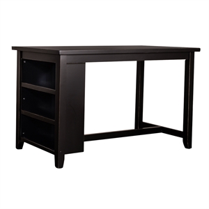 Pemberly Row Modern Wood Black 5 Piece Counter Set in Black