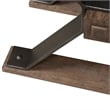 Pemberly Row Industrial Wood Chair Side Table in Brown