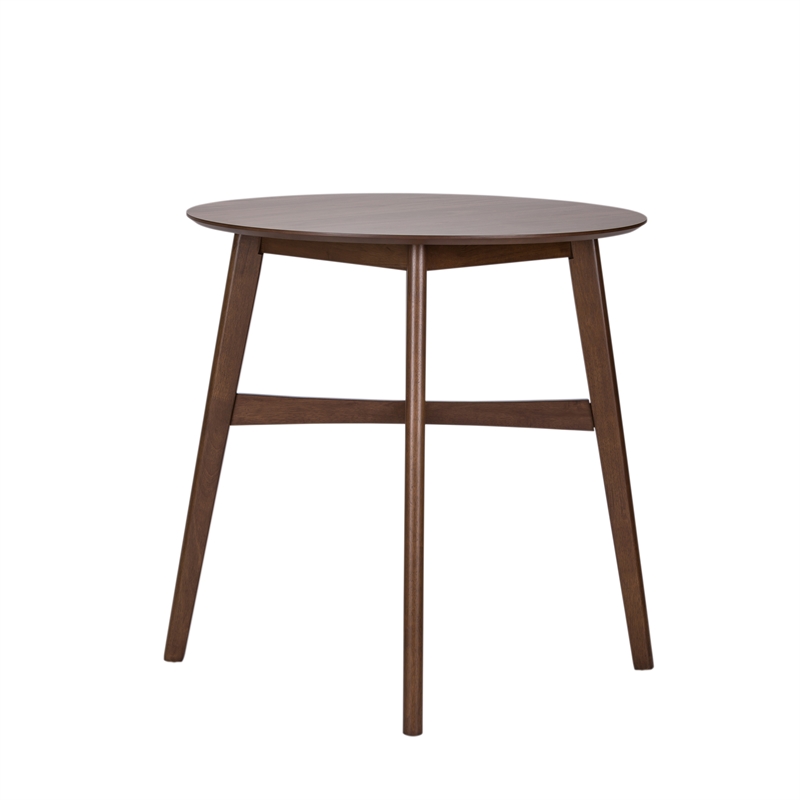 Pemberly Row Contemporary Wood 5 Piece Gathering Table Set in Brown