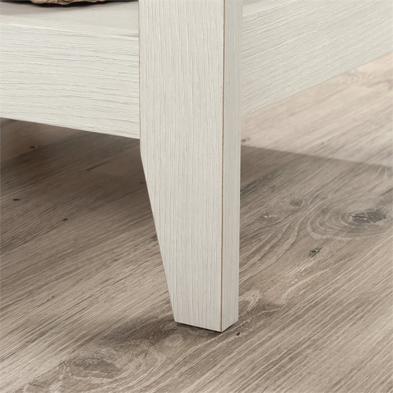 Pemberly Row Engineered Wood L-Shaped Home Office Desk in Glacier Oak