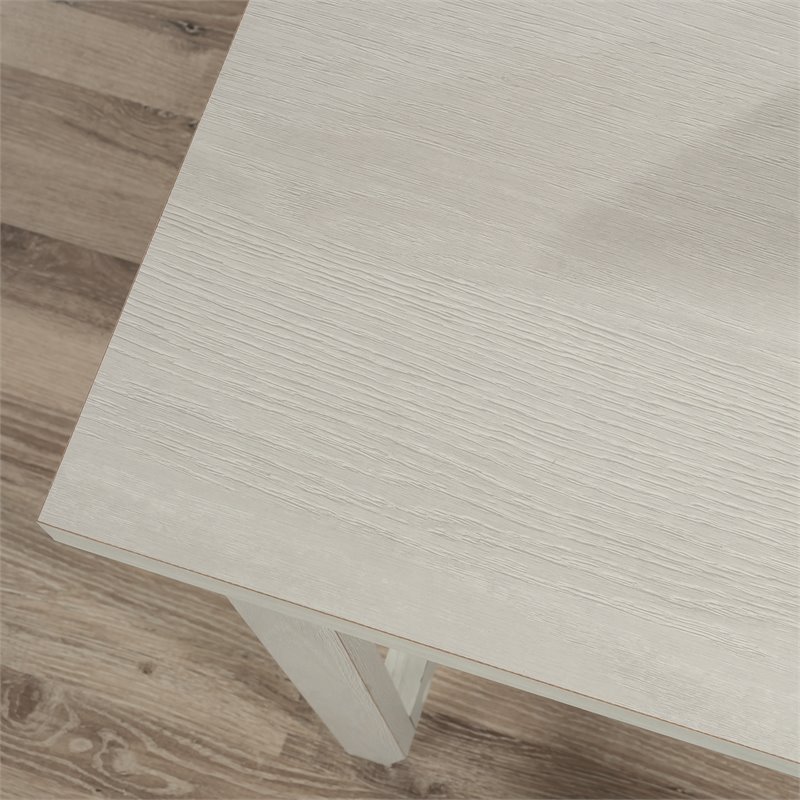 Pemberly Row Engineered Wood L-Shaped Home Office Desk in Glacier Oak