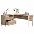 Pemberley Row Engineered Wood Kiln Acacia Brown L-Shape Desk Rectangular 65.35