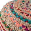 Pemberley Row Braided Jute and Cotton Multi-Color Pouf Round Lightweight 20.1
