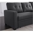Pemberley Row Polyester Fabric Dark Gray Sleeper Sectional Sofa Rectangular Reversible 83