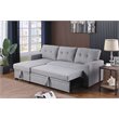 Pemberley Row Polyester Light Gray Sleeper Sectional Sofa Rectangular Convertible 83