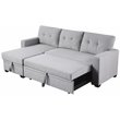 Pemberley Row Polyester Light Gray Sleeper Sectional Sofa Rectangular Convertible 83
