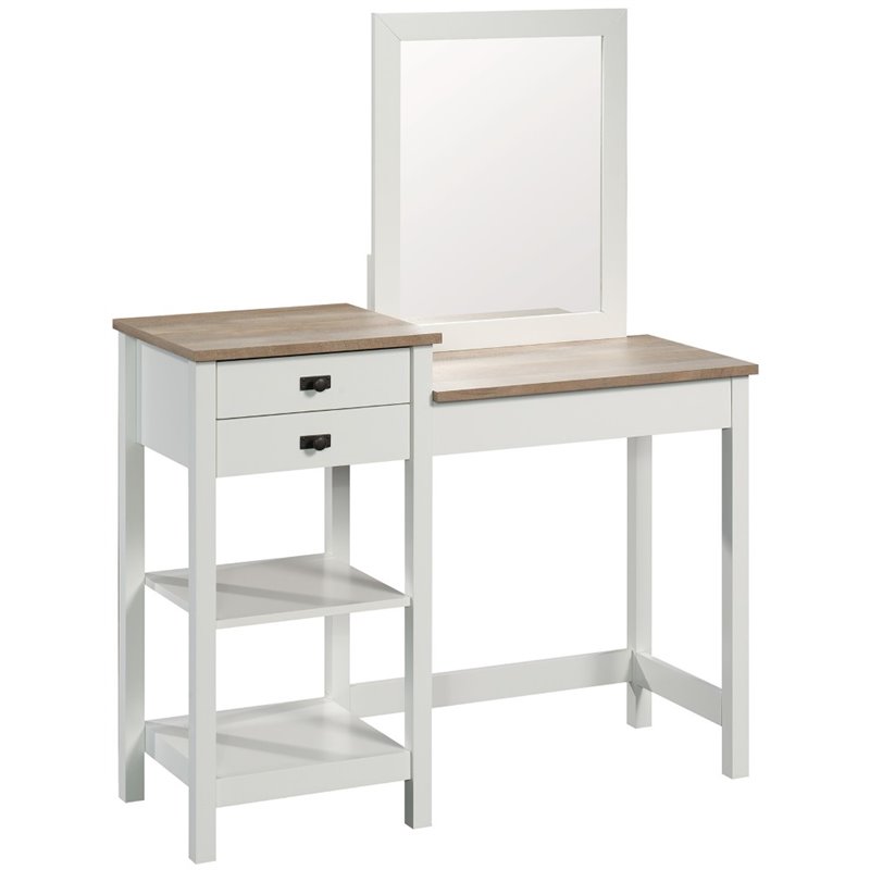 Pemberly Row Coastal Engineered Wood Bedroom Vanity in White