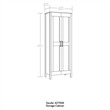Pemberly Row 2-Door Engineered Wood Storage Cabinet in Rural Pine/Brown