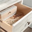 Pemberly Row Mid-Century 1 Drawer Wooden Nightstand in White Plank