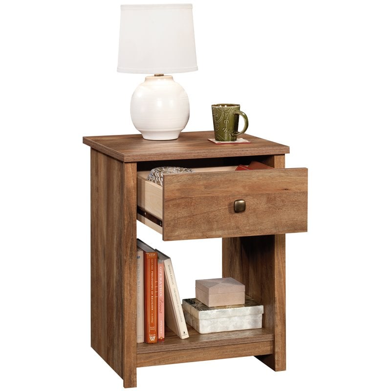Pemberley Row Engineered Wood Sindoori Mango Nightstand Rectangular Unassembled