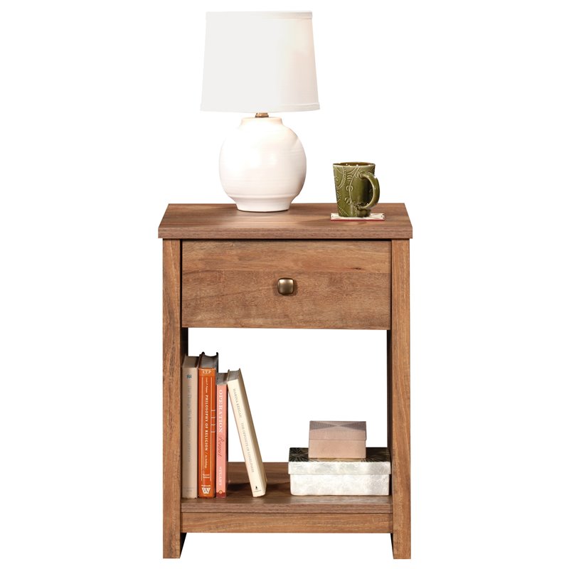 Pemberley Row Engineered Wood Sindoori Mango Nightstand Rectangular Unassembled