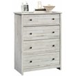 Pemberly Row Traditional 4-Drawer Engineered Wood Chest in White Plank
