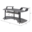 Pemberly Row Contemporary Wood Studio Music Recording Desk in Black Oak