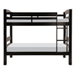 Pemberley Row Pine Wood Black Bunk Bed Twin over Twin Heavy Duty Slats 80.47