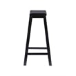 Pemberley Row Rubberwood Antique Black Bar Stool Rectangular Backless 29