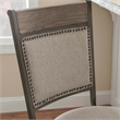 Pemberley Row MDF Ash Veneer Champagne Pewter 3 Piece Pub Set Round Table Storage Unassembled