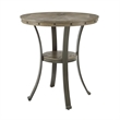 Pemberley Row MDF Ash Veneer Champagne Pewter 3 Piece Pub Set Round Table Storage Unassembled