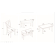 Pemberly Row Transitional Wood Six Piece Dining Set in Smokey White and Gray
