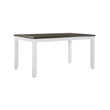 Pemberly Row Transitional Wood Six Piece Dining Set in Smokey White and Gray