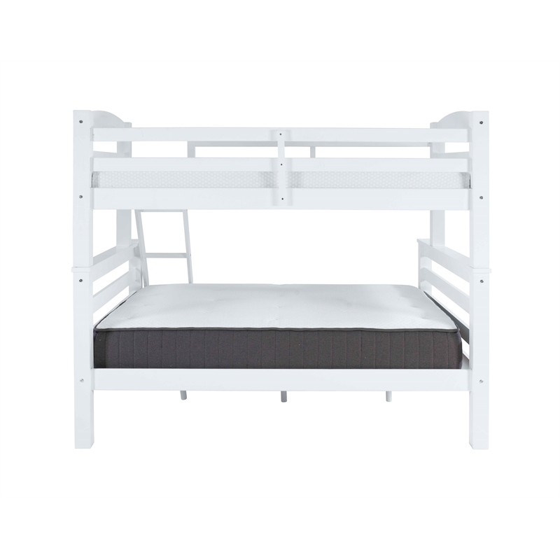 Pemberley Row Pine White Twin Over Full Bunk Bed Rectangular Space Saving 81.06