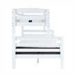 Pemberley Row Pine White Twin Over Full Bunk Bed Rectangular Space Saving 81.06