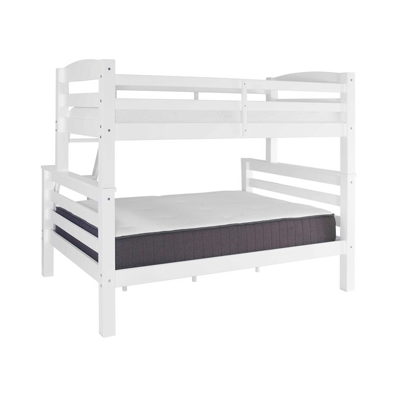 Pemberley Row Pine White Twin Over Full Bunk Bed Rectangular Space Saving 81.06