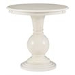 Pemberley Row Wood Cream Accent Table Round Pedestal 26