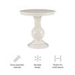 Pemberley Row Wood Cream Accent Table Round Pedestal 26