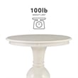Pemberley Row Wood Cream Accent Table Round Pedestal 26
