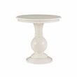 Pemberley Row Wood Cream Accent Table Round Pedestal 26