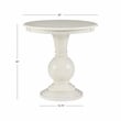 Pemberley Row Wood Cream Accent Table Round Pedestal 26