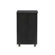 Pemberley Row Pine Wood Black Rolling Storage Cart Rectangular 25.75