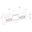 Pemberley Row MDF Stone Gray Fireplace TV Stand Rectangular Farmhouse 70
