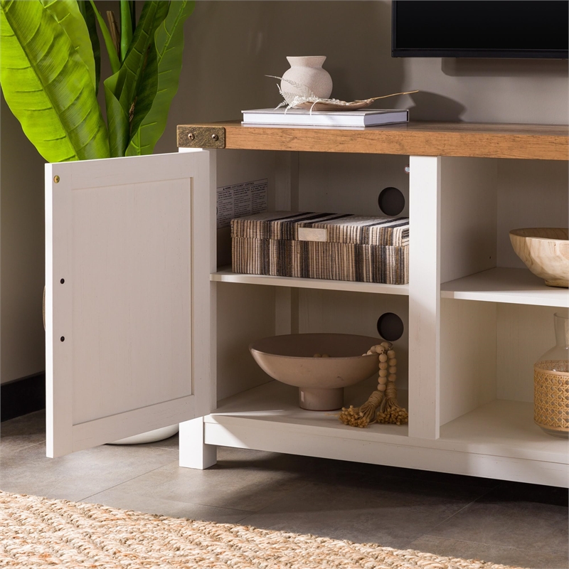 Pemberly Row Rustic Wood TV Stand for TVs up to 65