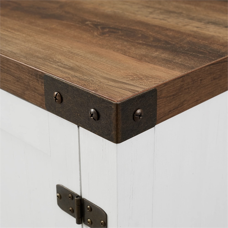 Pemberly Row Rustic Wood TV Stand for TVs up to 65