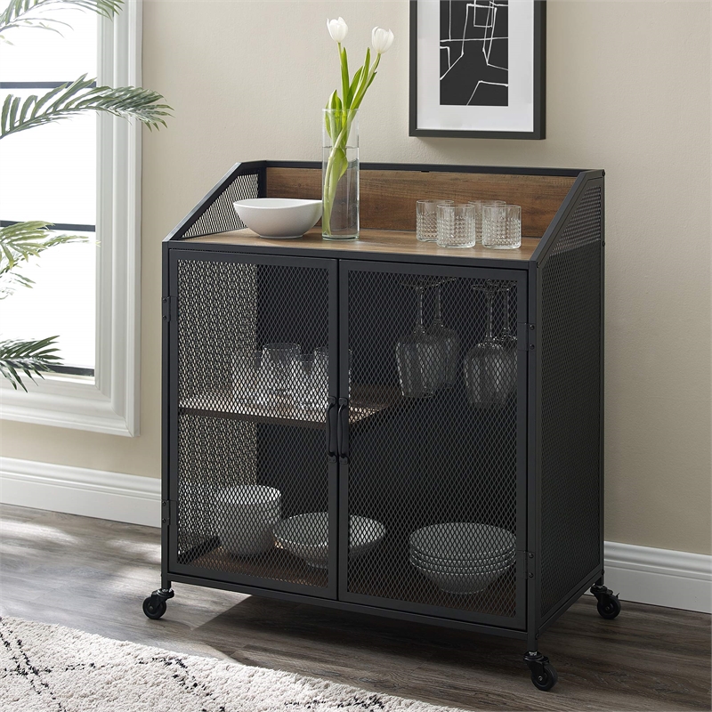 Pemberly Row Transitional Wood/Metal TV Stand for TVs up to 60