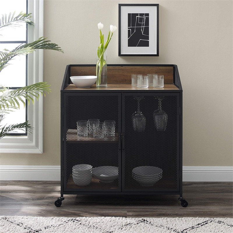 Pemberly Row Transitional Wood/Metal TV Stand for TVs up to 60