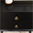 Pemberly Row Mid Century Modern 2-Drawer Bedroom Nightstand in Black