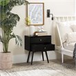 Pemberly Row Mid Century Modern 2-Drawer Bedroom Nightstand in Black