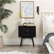 Pemberly Row Mid Century Modern 2-Drawer Bedroom Nightstand in Black