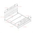 Pemberly Row Antique Metal Pipe King Size Bed in Bronze